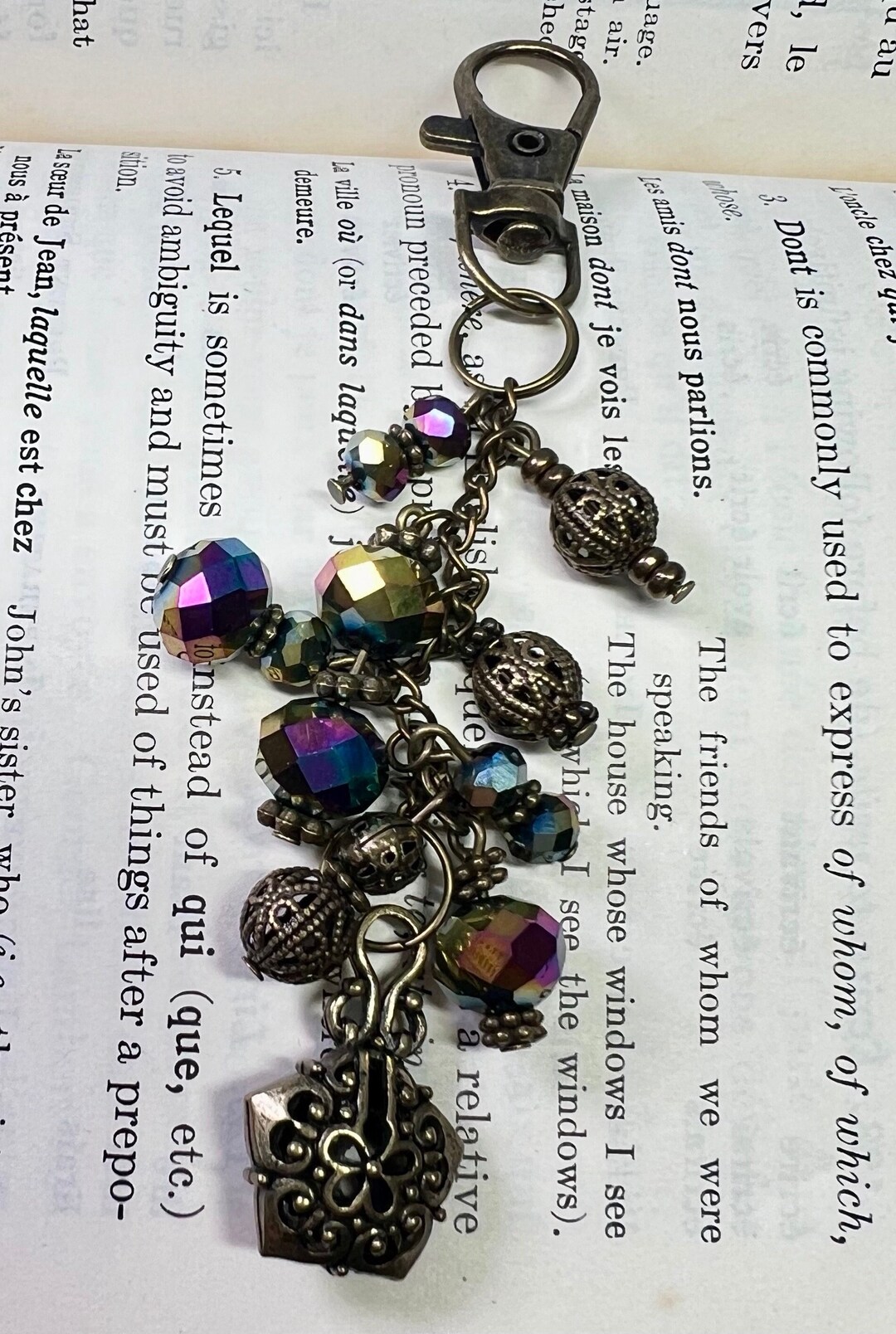Purse Charm Bag Charm Purse Bling Rainbow Beaded Jewelry Purse Dangle ...