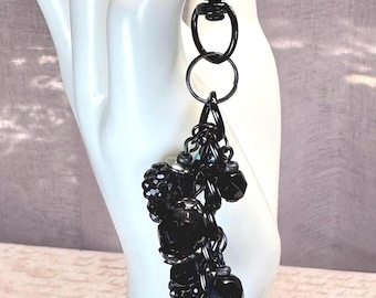 Black Purse Charm - Purse Dangle - Bag Charm - Purse Bling - Handbag Charm - Handbag Jewelry - Black Bag Charm - Backpack Charm - Charms