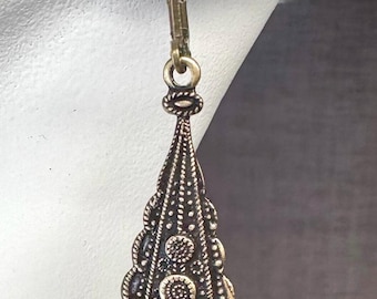 Boho Style - Antiqued Brass - Everyday Earrings - Lightweight Earrings