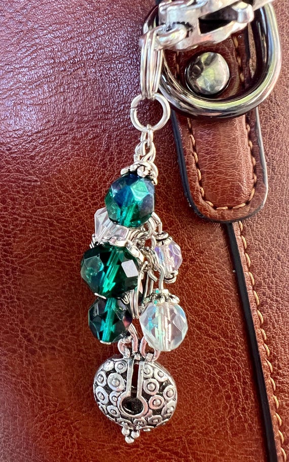 Purse Charm Bag Charm Beaded Purse Charm Green Purse Charm Handbag Charm Purse Dangle Handbag Jewelry Purse Bling Etsy