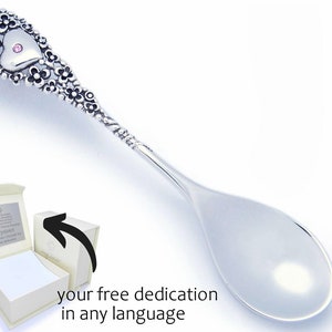 Sterling Silver Baby Spoon, engraved christening keepsake.