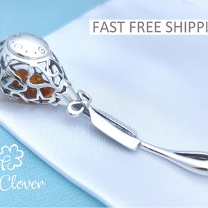 Sterling silver baby  MINI rattle engraved gift, christening keepsake.