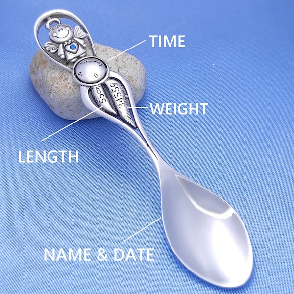 Sterling Silver Baby Spoon, Engraved Baby Gift.
