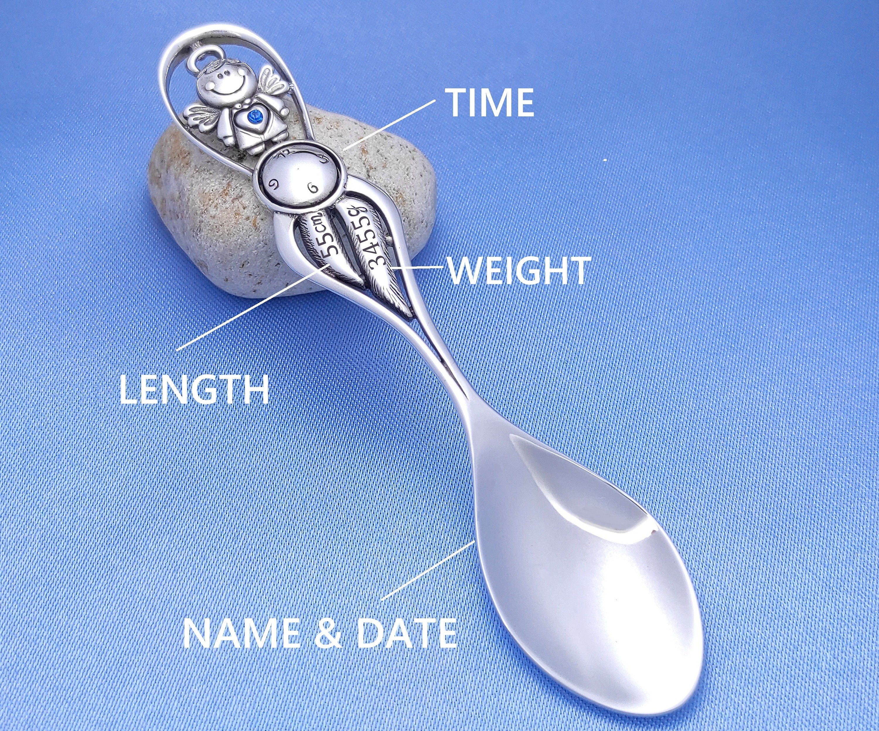 S000007 Sterling Silver Baby Spoon Solid Hallmarked 925 