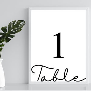 Hochzeit Tischnummern, Digitaler Download, Sofort, editierbar, Hochzeit Tischnummern, Event Tischzahlen