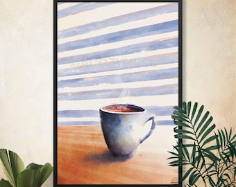 Póster de café / Decoración de pared de cafetería para cocina, oficina o cafetería