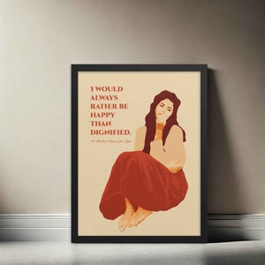 Láminas literarias, láminas de Jane Eyre, arte mural de Charlotte Brontë, arte feminista, láminas de arte inspiradoras sobre mujeres