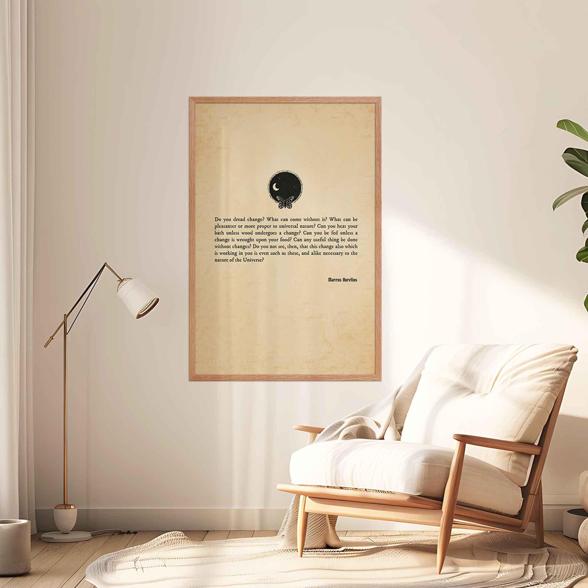Marcus Aurelius Print On Change Stoic Philosophy Poster Growth