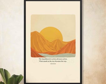 Marcus Aurelius Quote Print: Stoic Philosophy, Inspirational Home & Office Decor