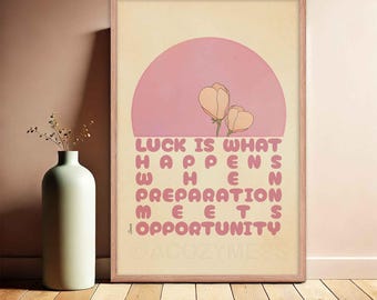Seneca on Luck and Opportunity | Stoic Poster | Philosophy Poster | Literary Prints