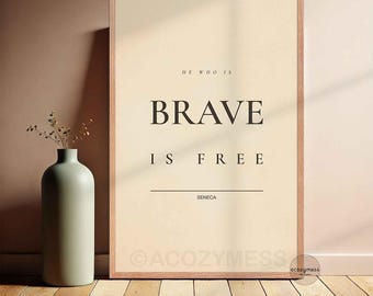 Seneca Quote Print – Stoic Philosophy, Minimalist Vintage Design
