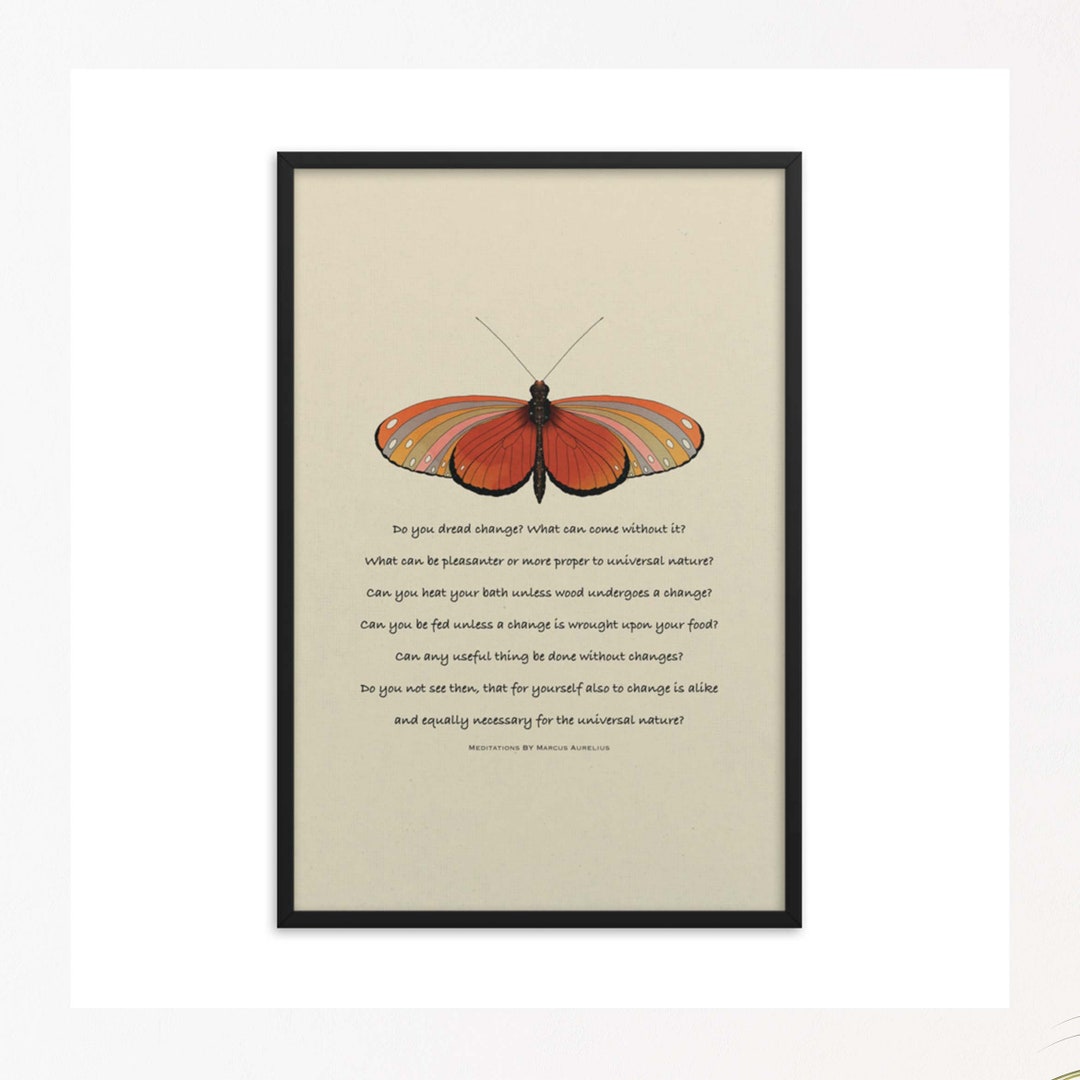 Stoic Change Marcus Aurelius Print, Stoic on Change, Stoic Philosophy Poster, Quotes ...