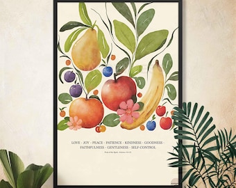 Fruit of the Spirit Poster | Love Joy Peace - Galatians 5:22–23 Wall Art