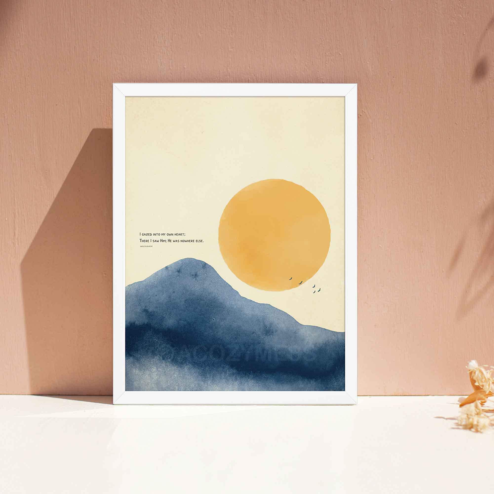 Rumi Quote Art Print: Spiritual Zen Landscape Poster - Etsy