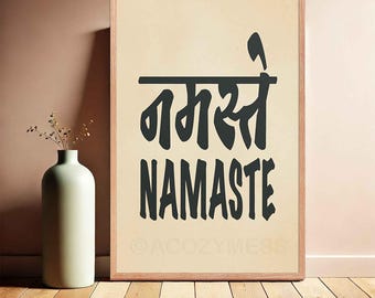 Namaste Poster: Spiritual Yoga Room Decor Print