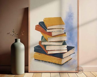 Library Poster | Book Lover Wall Art for Cozy Reading Corners