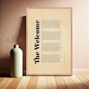 Impresión de poemas La bienvenida de Thomas Osborne Davis / Impresiones de poesía / Poemas de amor