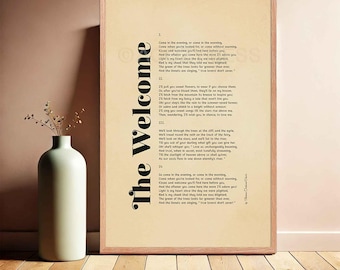 The Welcome by Thomas Osborne Davis Poem Print | Poetry Prints | Love Poem