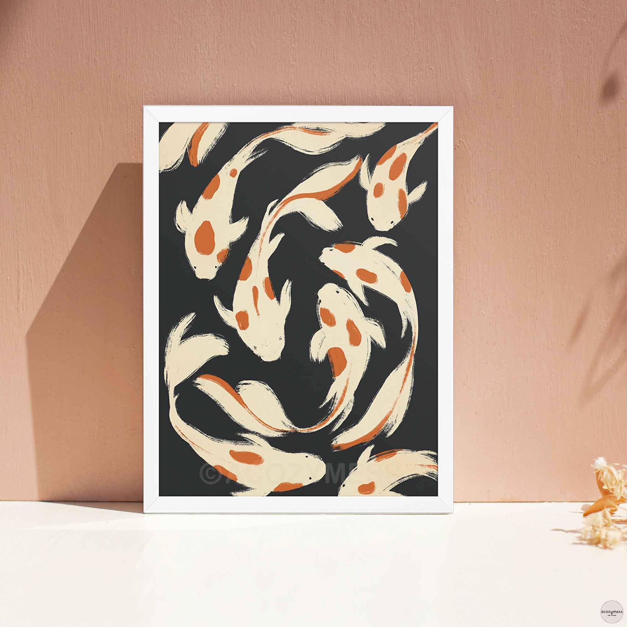 Koi Fish Art Print | Japanese Zen Home Decor - Etsy