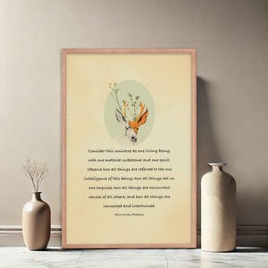 Marco Aurelio sobre el universo / Arte mural estoico / Póster de filosofía