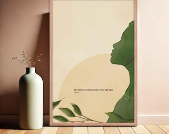 Poster con citazione di Seneca: stampa artistica di filosofia stoica