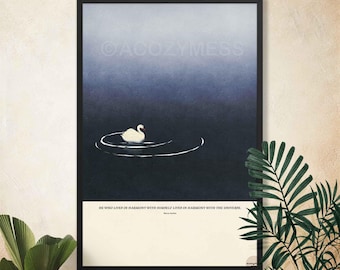 Stoic poster | Harmony with himself - Marcus Aurelius Print | Stoicism Wall Art | Philosophy Poster