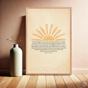 Lámina de Marco Aurelio / Filosofía estoica / Decoración inspiradora para el hogar y la oficina