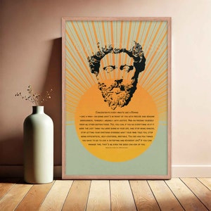 Marcus Aurelius Quote Poster: Stoic Philosophy Wall Art