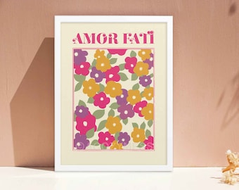 Amor Fati, Stoic Wall Art, Stoicism Poster, Philosophy Prints