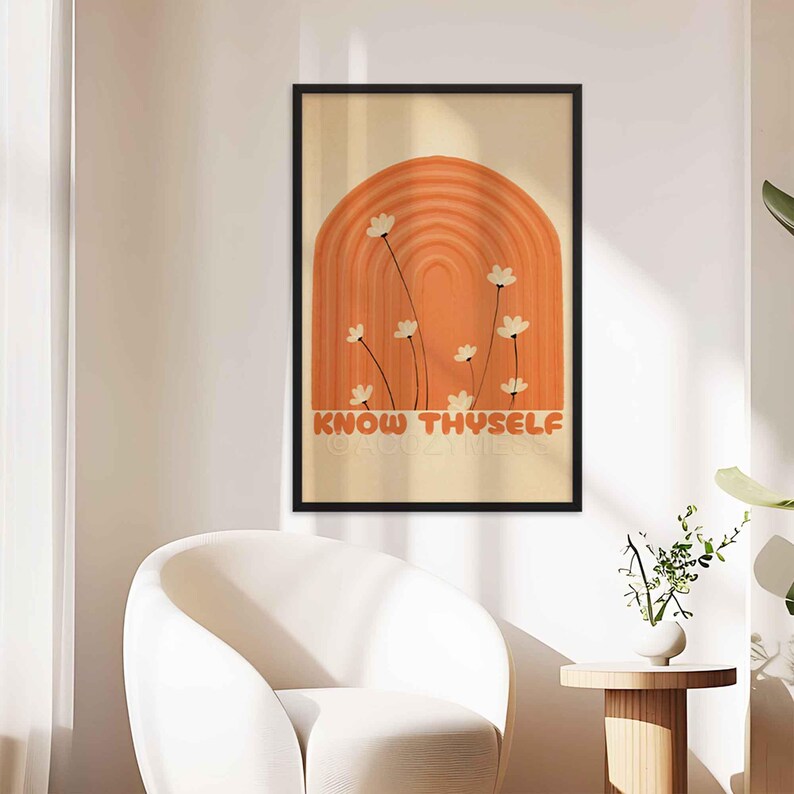 Know Thyself Art Poster | Greek Philosophy Wall Art for Self-awareness ...