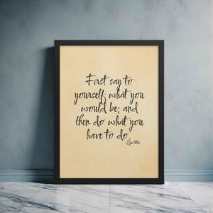 Define and Act – Epictetus Quote Poster | Stoic Poster | Epictetus Poster | Philosophy Wall Art