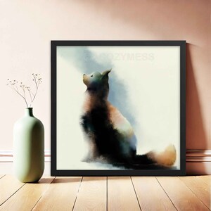 Cat Art Print: Elegant Feline Wall Decor