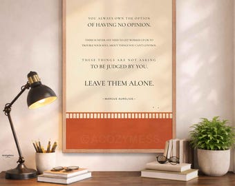 Marcus Aurelius on Opinion Stoic Quote Wall Art