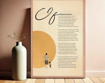 If Poem by Rudyard Kipling Print | Father to Son Gift | Inspirational Graduation Gift