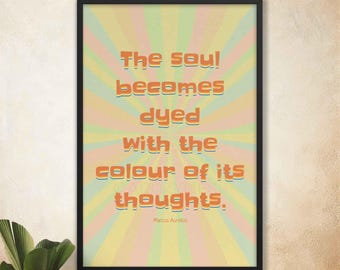 Marcus Aurelius Print, Stoic Poster, Stoic Philosophy