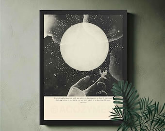 Stoisk poster | Marcus Aurelius-tryck | Stoisk väggkonst | Filosofiposter