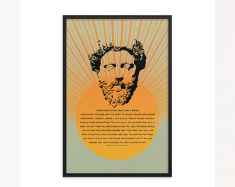 Marcus Aurelius Print, Stoic Poster, Stoicism Wall Art