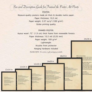 mage displaying size and description details of the poster.