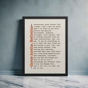 Marcus Aurelius Print, Stoic Posters, Growth Mindset Poster, Grad Gift