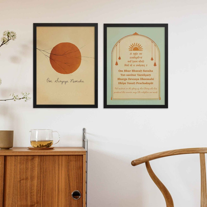 Gayatri Mantra Poster: Sanskrit Meditation Print, Hindu Wall Art - Etsy