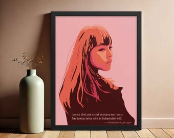 Jane Eyre Quote Art Print: feministische literaire poster