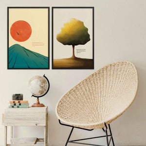 Stoic Art prints in black frame