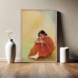 Vibrant India Wall Art: Traditional Saree Woman Artwork | Indian Wall Decor | Indian Art Print | Indian Painting