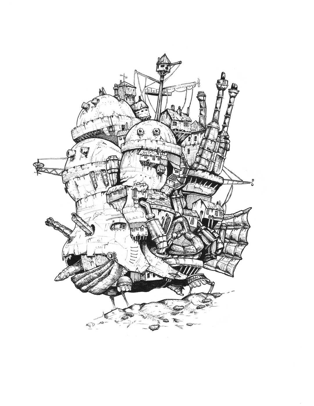 Howl's Moving Castle A4 Print - Etsy