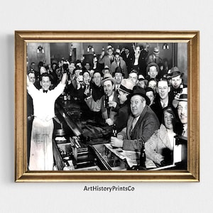 1933 Intrekking van het verbod vintage foto | Speakeasy barwagendecor | Gatsby-feestkunst uit de jaren 20 | Uniek cadeau voor hem | Wanddecoratie 134