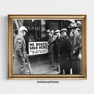 Vintage Prohibition Wall Art Photo Poster | Printable Vintage Photography Antique Picture | Black and White Retro Old Picture | Digital 138