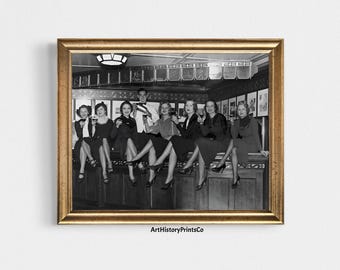 1920s Women at Bar Print: Vintage Prohibition Era Decor (Digital Download)