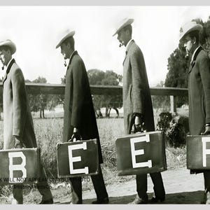 Beer Poster Print Vintage Photo Prohibition Home Brewery Gift Bar Decor | Pub & Speakeasy Black White | Digital Print Wall Bar Art 171