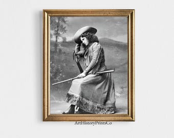 Annie Oakley Photograph: Vintage Wild West Portrait Art Print - Etsy