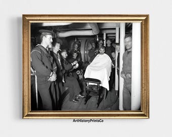 Vintage Barbershop Foto: U.S.S. Schlachtschiff von Brooklyn (Digitaler Download) 32